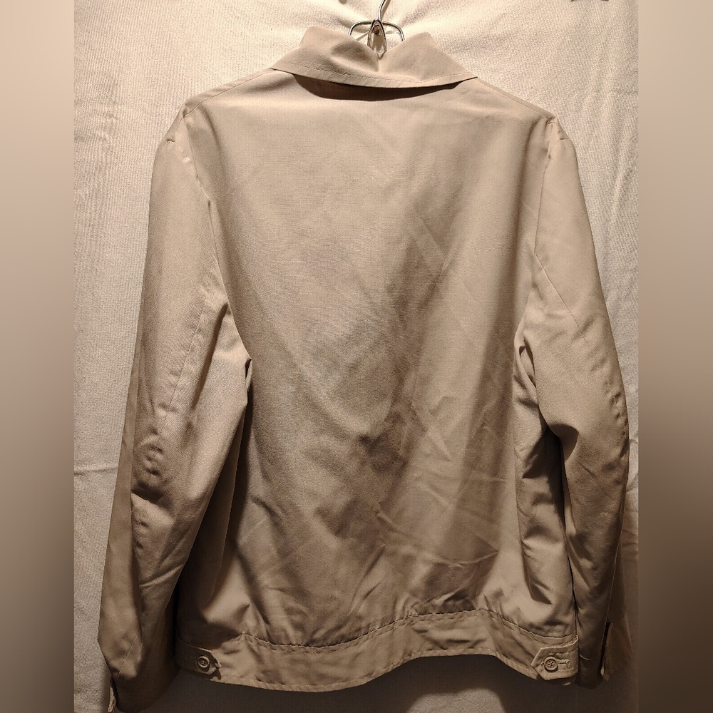 London Fog Vintage Men's Harrington Lightweight Beige Jacket Size 44 Reg - Picture 2 of 10
